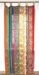 Guru-Shop Seidiger Vorhang Patchwork Sareestoff Bild 3
