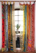 Guru-Shop Seidiger Vorhang Patchwork Sareestoff Bild 5