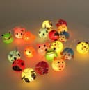 Guru-Shop LED-Lichterkette für Kids, 20 Stoffbälle mit Tiergesichtern Bild 2