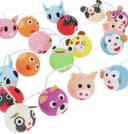 Guru-Shop LED-Lichterkette für Kids, 20 Stoffbälle mit Tiergesichtern Bild 3