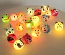 Guru-Shop LED-Lichterkette für Kids, 20 Stoffbälle mit Tiergesichtern Bild 4