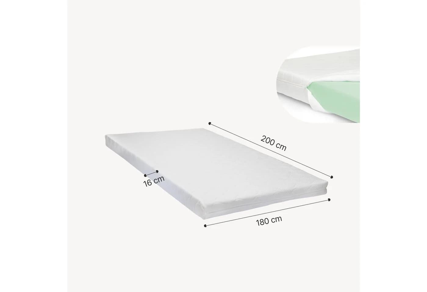 en.casa Polsterbett mit LED-Beleuchtung und Matratze Schwarz - Bild 4
