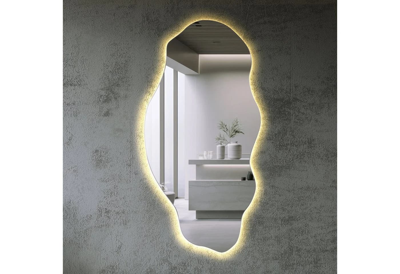 Tulup LED-Lichtspiegel Wandspiegel Moderner Dekorativer Spiegel
