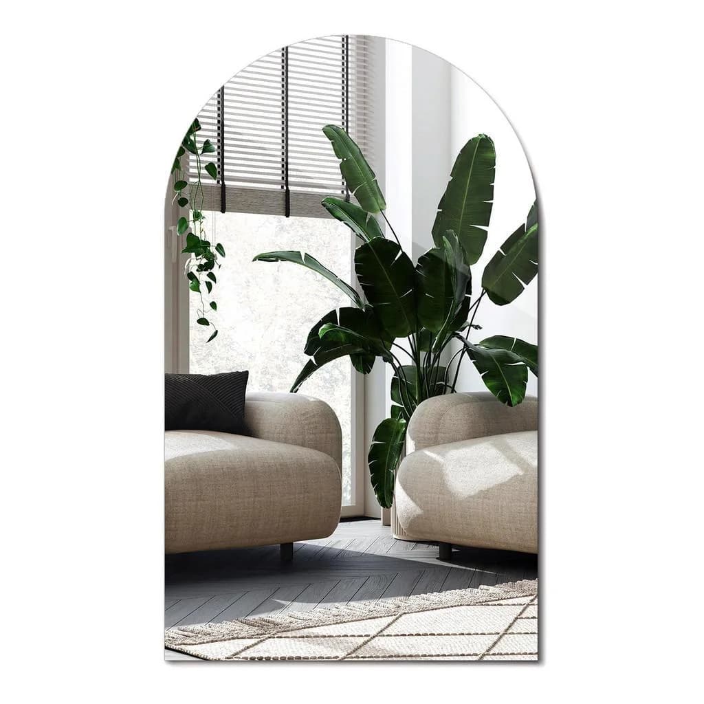 Wallfluent Asymmetrischer Wandspiegel Glas Transparent