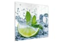 Primedeco Magnettafel Glas Limettenspritzer Weiß/Grün Bild 1