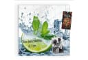 Primedeco Magnettafel Glas Limettenspritzer Weiß/Grün Bild 2