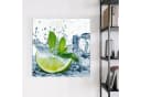 Primedeco Magnettafel Glas Limettenspritzer Weiß/Grün Bild 3