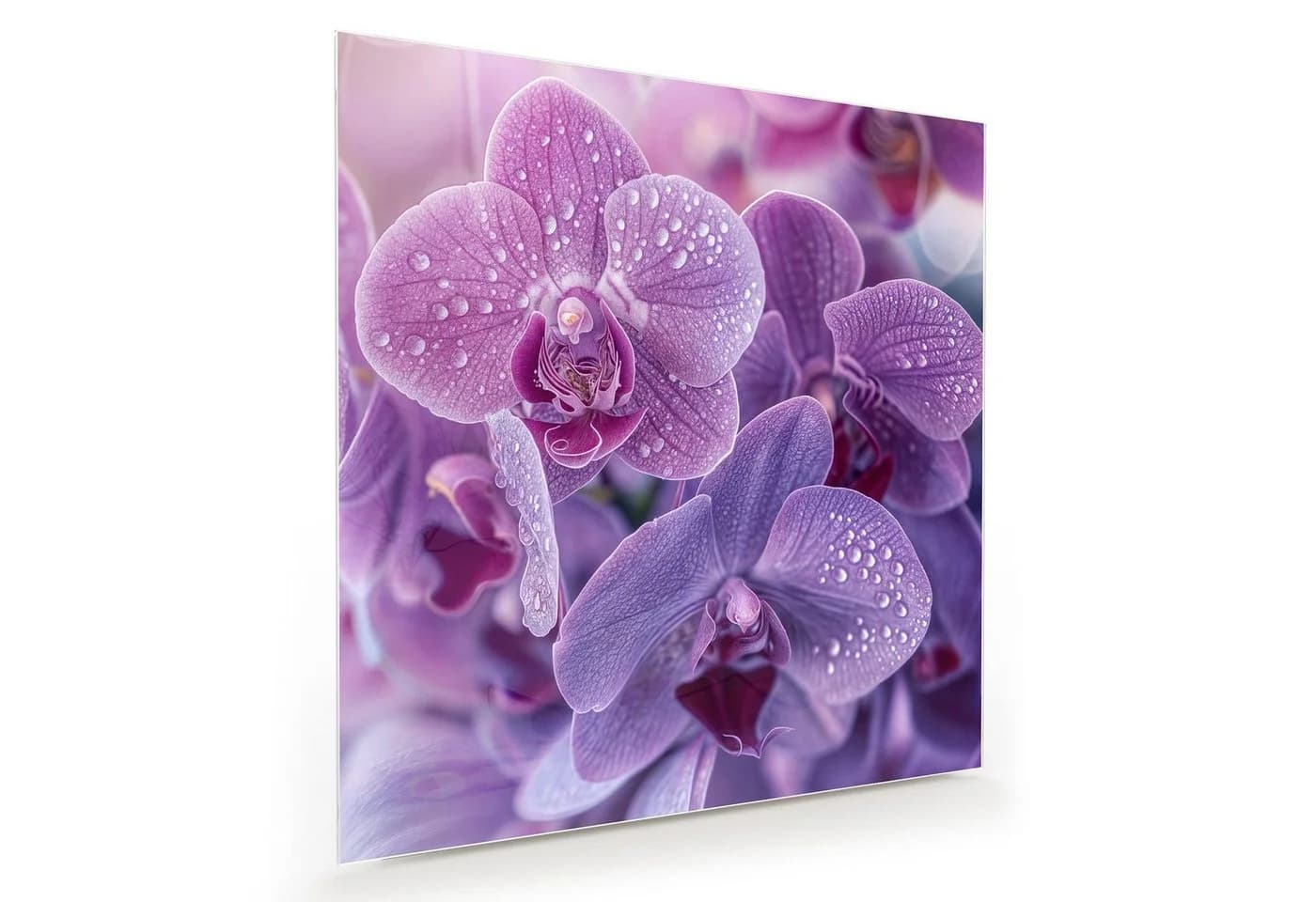 Primedeco Glasbild Wandbild Quadratisch Orchideenblüten mit Aufhängung - Bild 2