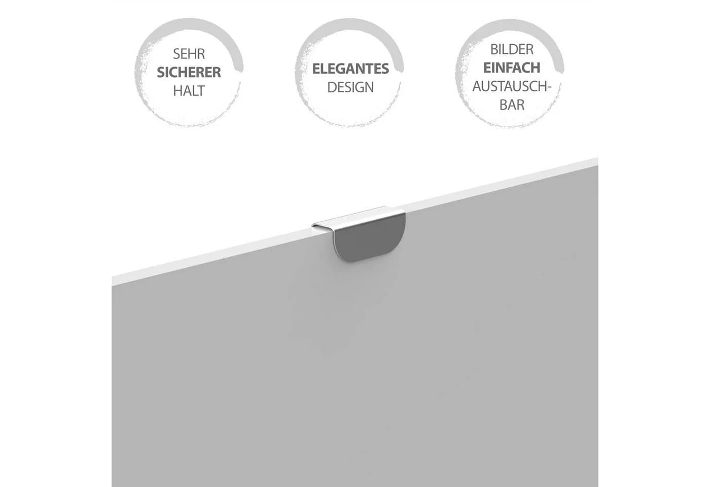Primedeco Glasbild Wandbild Mintblauer Hintergrund mit Aufhängung - Bild 4
