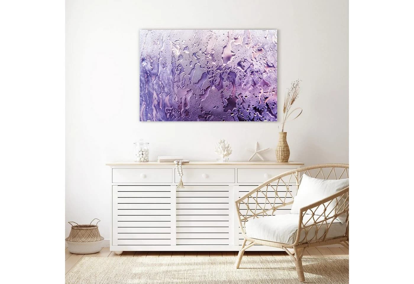 Primedeco Glasbild Wandbild Rauchige Tropfen Abstrakte Kunst - Bild 3