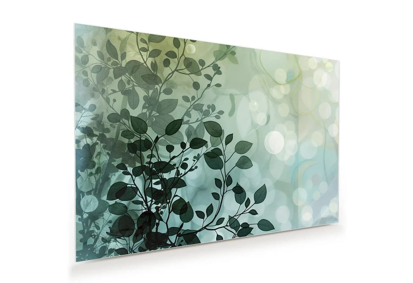 Primedeco Glasbild Blättertraum Grün Abstrakte Kunst mit Aufhängung - Bild 2