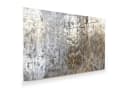 Primedeco Glasbild Wandbild Abstrakte Struktur Silber Elegante Aufhängung Bild 2