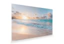Primedeco Glasbild Wandbild Sonnenaufgang Strand mit Aufhängung Bild 2