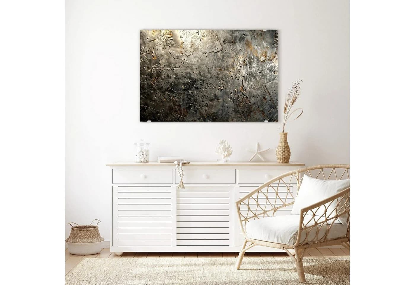 Primedeco Glasbild Wandbild Abstrakte Oberfläche mit Aufhängung - Bild 3