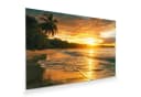 Primedeco Glasbild Wandbild Sonnenuntergang Strand mit Aufhängung Bild 2