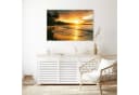 Primedeco Glasbild Wandbild Sonnenuntergang Strand mit Aufhängung Bild 3