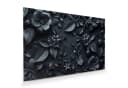 Primedeco Glasbild Wandbild Blumenmuster Dunkel mit Aufhängung Bild 2