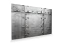 Primedeco Glasbild Wandbild Metallplattenoptik Silber Elegante Aufhängung Bild 2