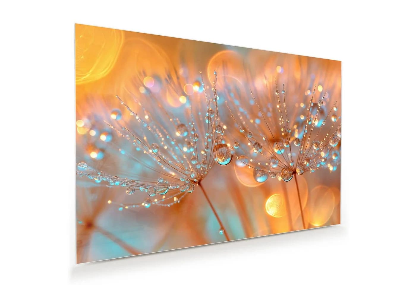Primedeco Glasbild Wandbild Pusteblumen Tropfen mit Aufhängung - Bild 2
