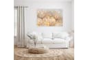 Primedeco Glasbild Wandbild Tautropfen Panorama Blumen Pflanzen Bild 1