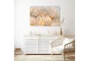 Primedeco Glasbild Wandbild Tautropfen Panorama Blumen Pflanzen Bild 3