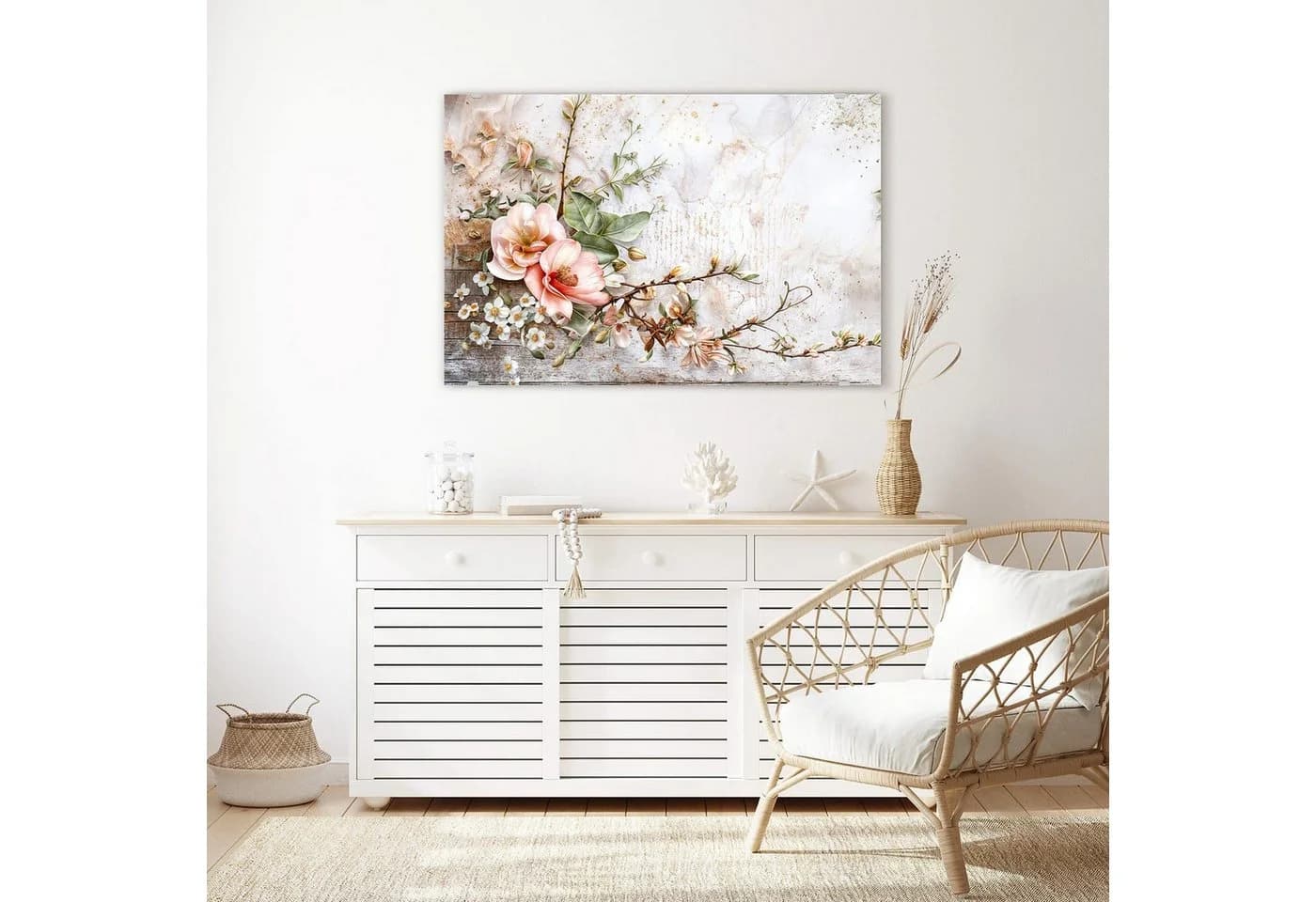 Primedeco Glasbild Blumenarrangement mit Aufhängung - Bild 3