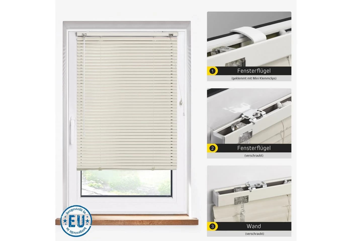 jalousiescout Aluminium-Jalousie LIGHTLESS Beige Vollverdunkelnd - Bild 5