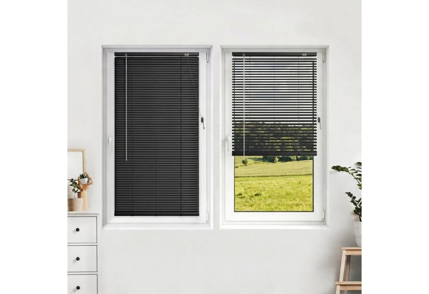 Victoria M. Aluminium Jalousie Schwarz Matt 40x130 cm - Bild 2