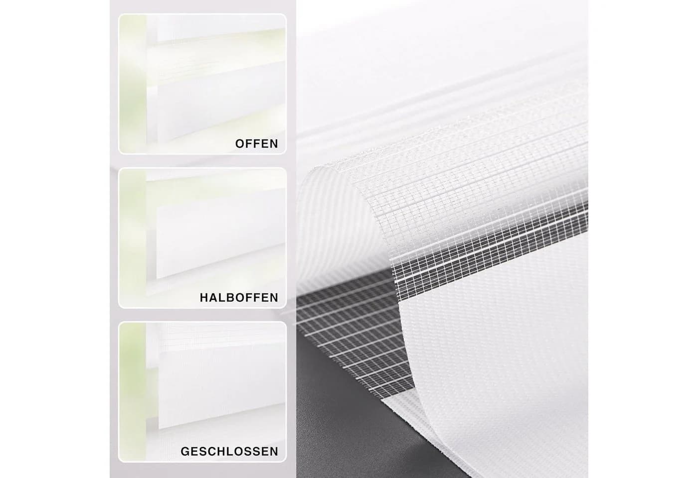 Victoria M. Doppelrollo Premium Klemmfix Duo Rollo Weiß - Bild 5