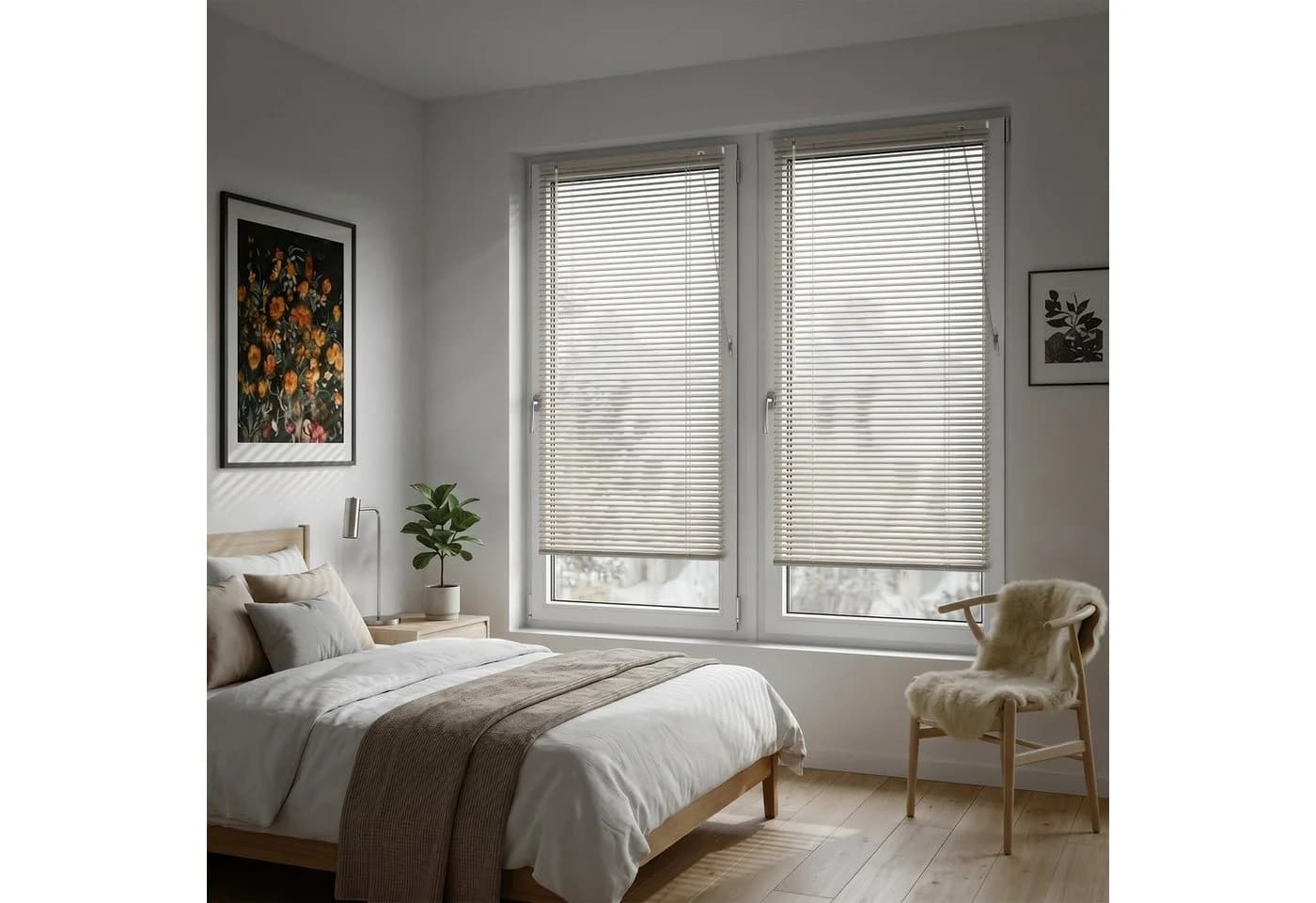 Victoria M. Aluminium-Jalousie Grau-Beige L-Profil Verdunkelnd - Bild 5