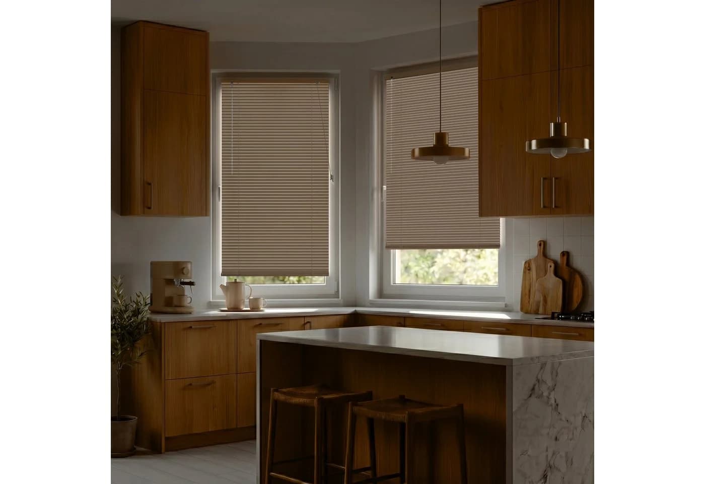 Victoria M. Aluminium-Jalousie LightLess Prime Peanutbutter-Braun Verdunkelnd - Bild 5