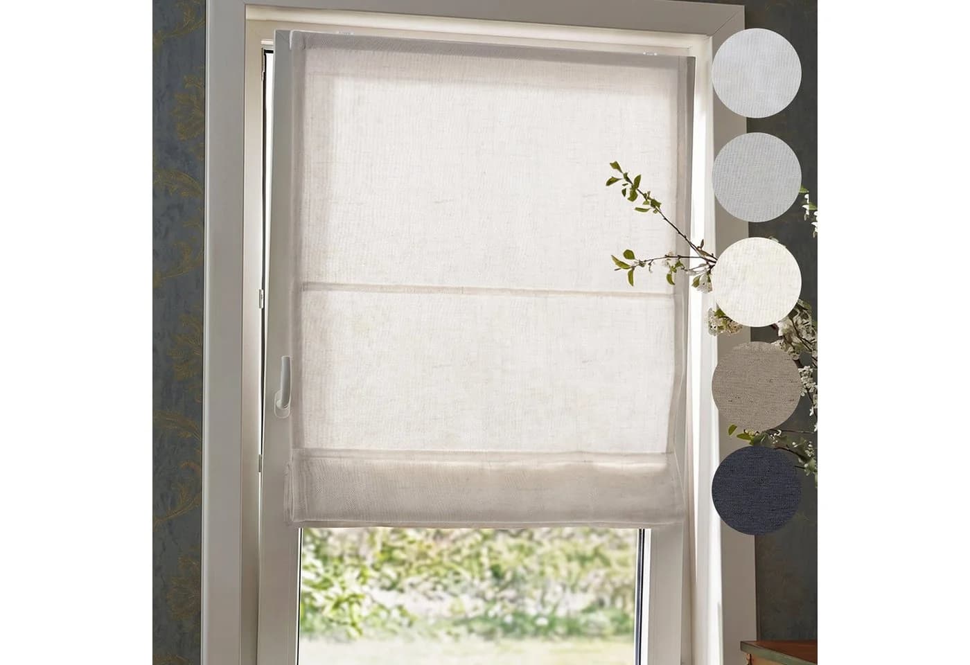Victoria M. Raffrollo Ivora Premium Blickdicht Beige - Bild 2
