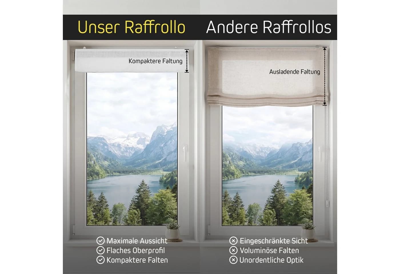 Victoria M. Raffrollo Ivora Premium Blickdicht Beige - Bild 5