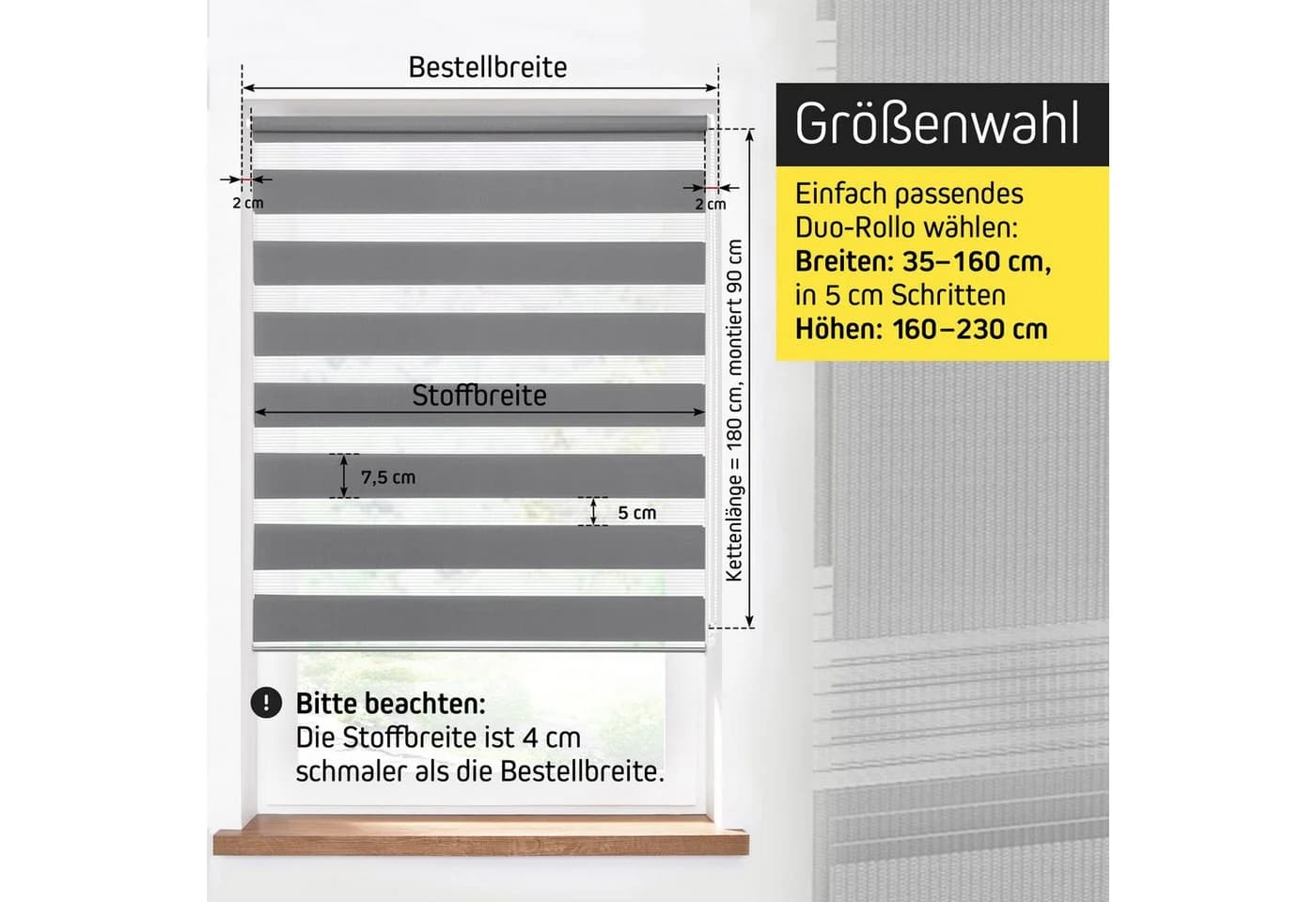 Victoria M. Zevra Doppelrollo Duo Rollo Grau - Bild 5