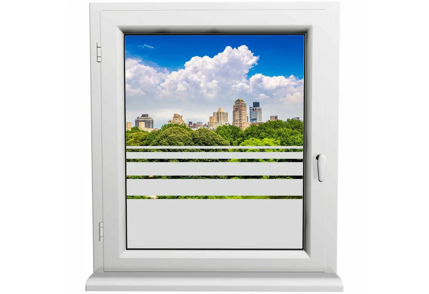 Nomiro Fensterfolie Sichtschutz Silber Frosted Selbstklebend PVC - Bild 2