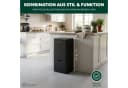 eluno Mülleimer 58 Liter Mülltrennsystem Schwarz Metall Soft-Opening Bild 1