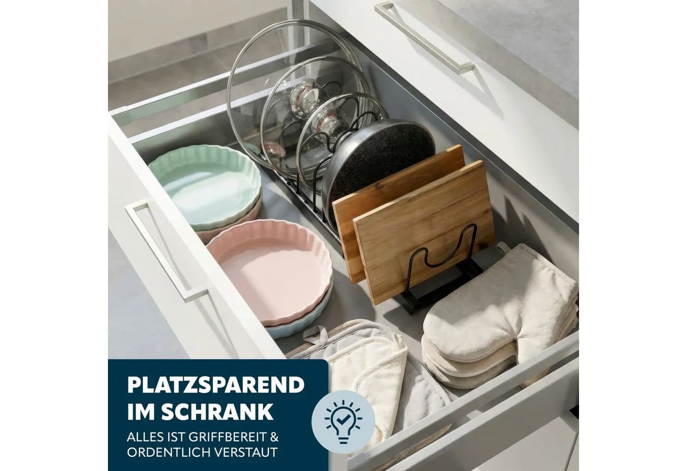 eluno Geschirrständer Schwarz Metall & Kunststoff - Bild 3