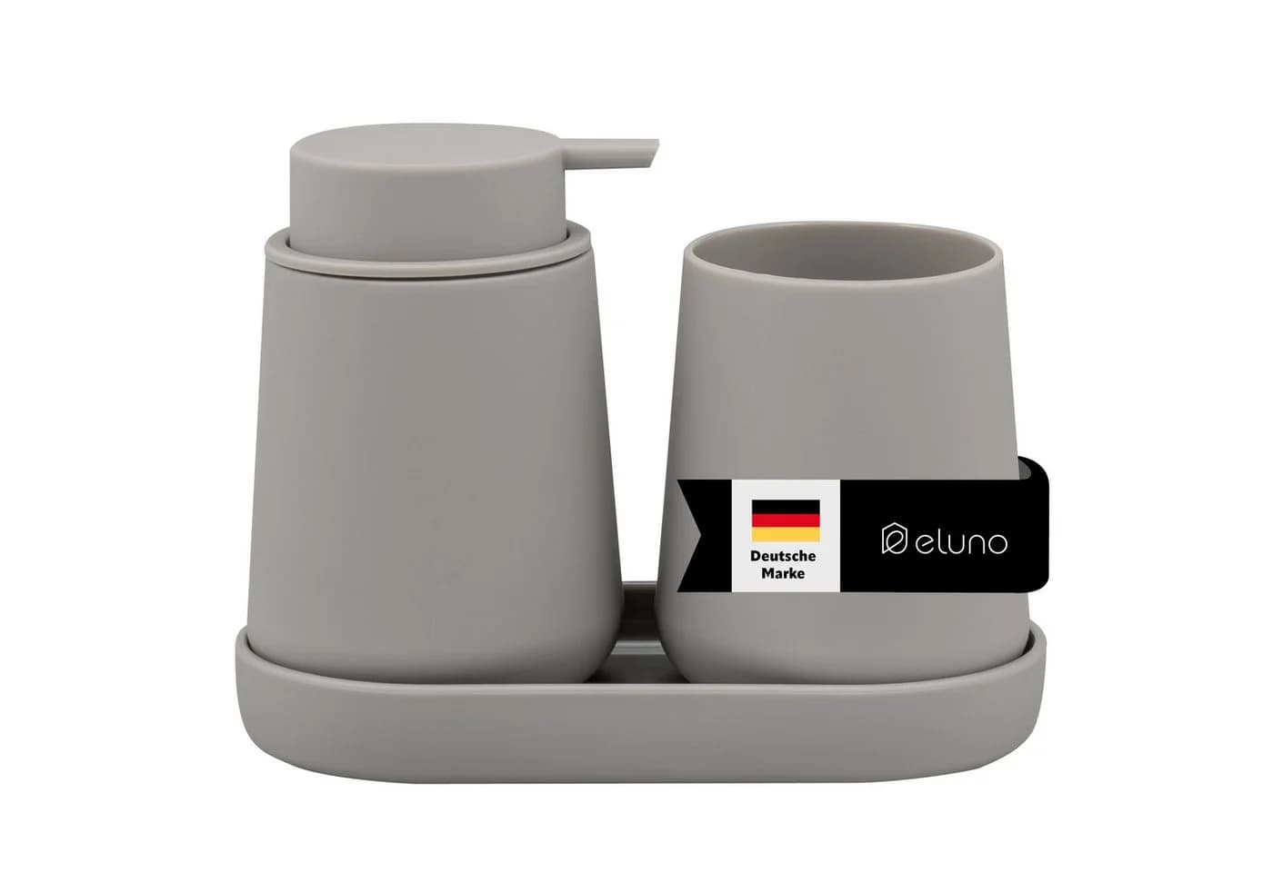 eluno Badaccessoire-Set TESERO 3tlg. Soft-Touch Grau - Bild 2