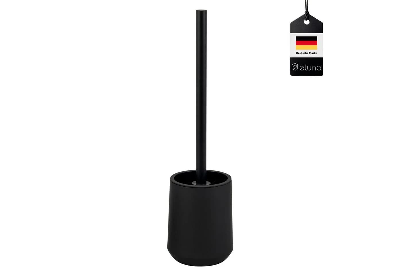 eluno WC-Garnitur WC-Bürste inkl. 1x Ersatzbürstenkopf, Kunststoff, Schwarz - Bild 2