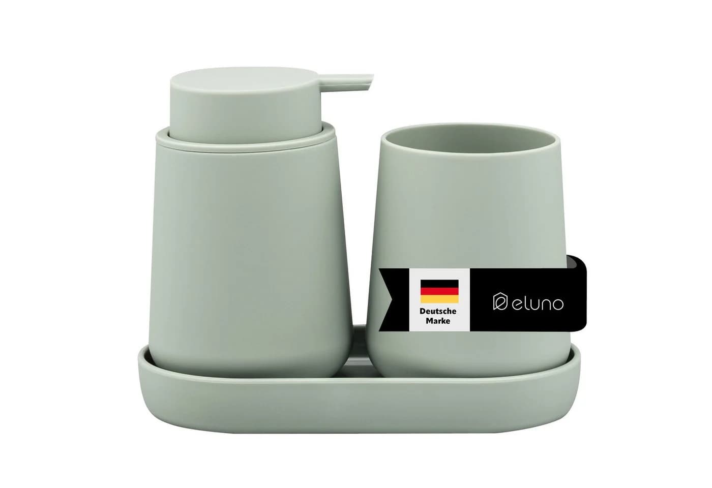 eluno Badaccessoire-Set TESERO 3tlg. Soft-Touch Salbei - Bild 2