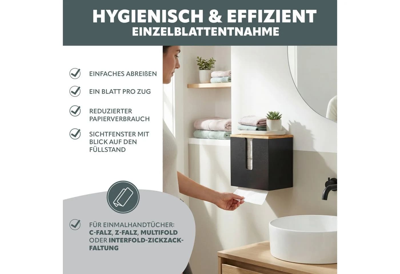 eluno Papiertuchspender Bambus - Bild 3