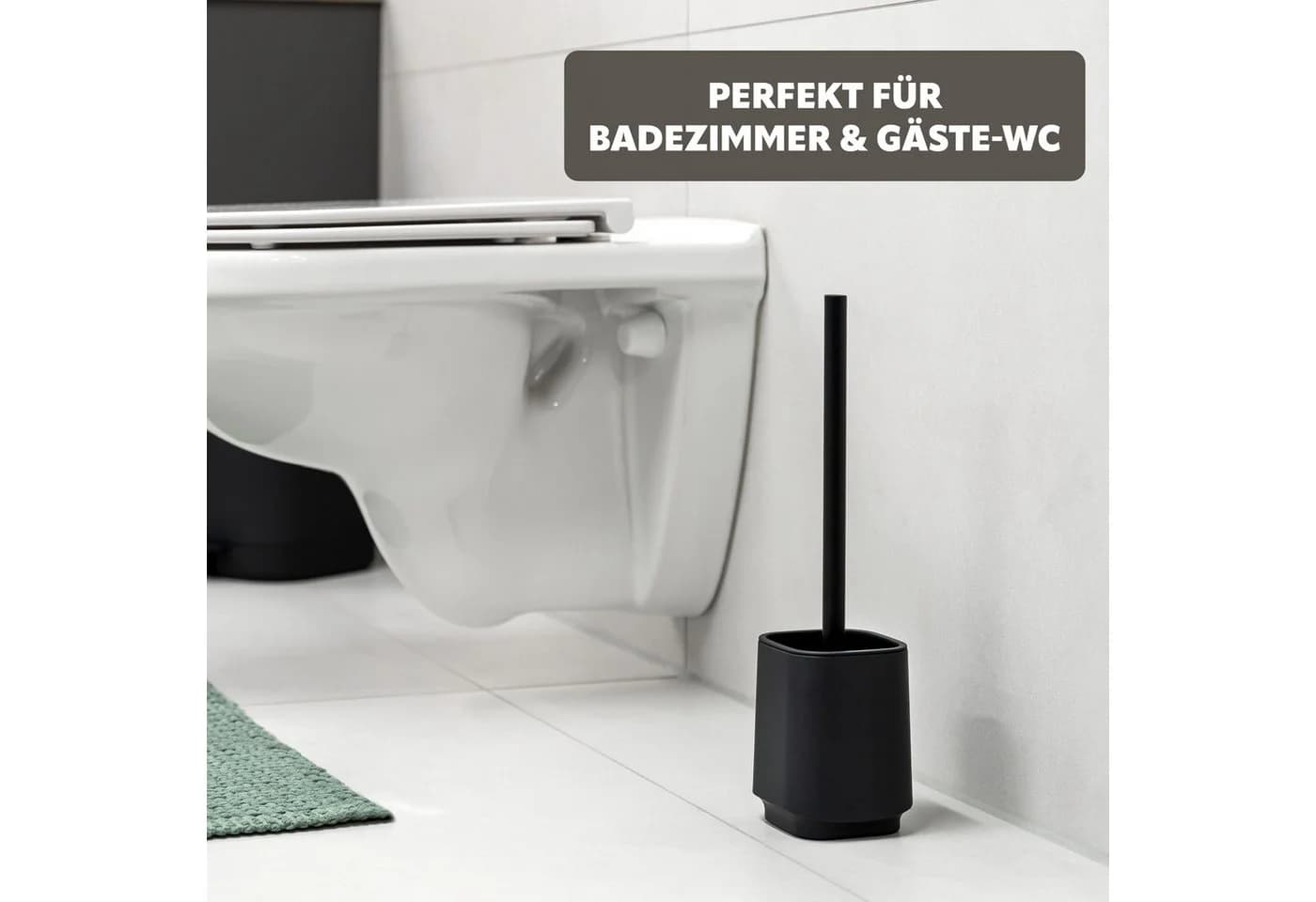 eluno WC-Reinigungsbürste VALONA Schwarz mit Abtropfbehälter - Bild 4