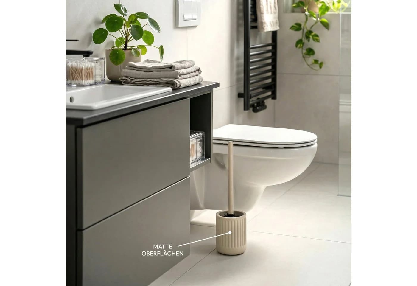 eluno WC-Garnitur CASCINA Beige/Weiß Keramik Soft-Touch - Bild 4