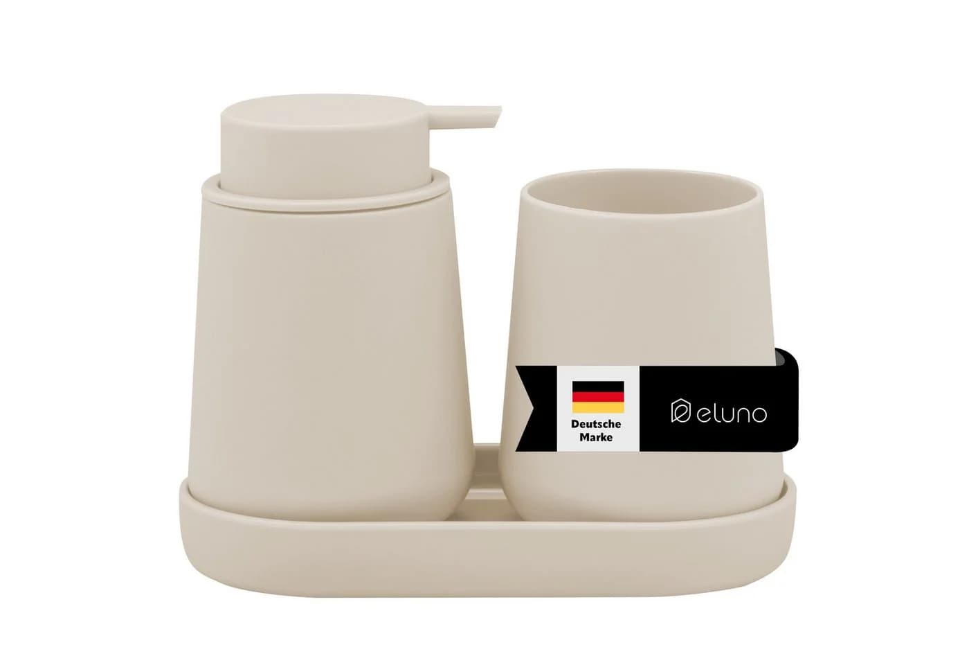 eluno Badaccessoire-Set TESERO 3tlg. Soft-Touch Beige - Bild 2