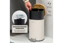 eluno Badaccessoire-Set 2-tlg. Beige/Braun Metall & Bambus Bild 5