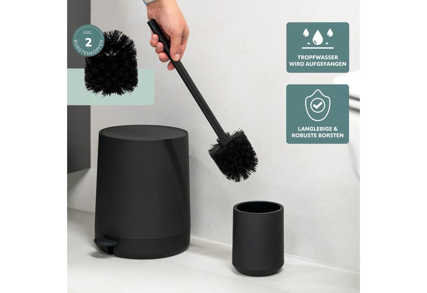 eluno Badaccessoire-Set 5tlg. Soft-Touch - Bild 5
