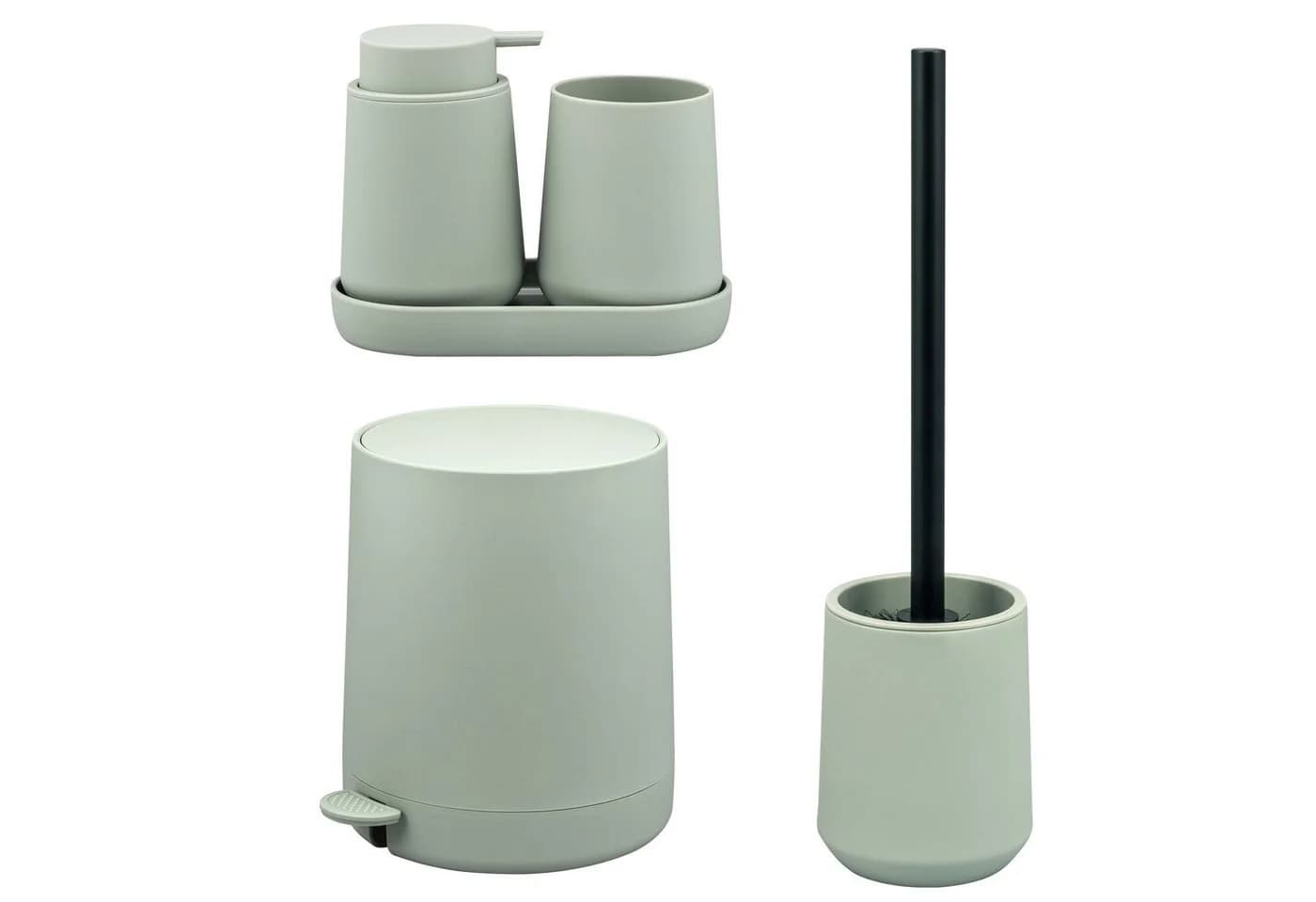 eluno Badaccessoire-Set TESERO 5tlg. Soft-Touch Salbei - Bild 2