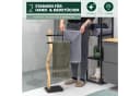 eluno Handtuchhalter freistehend 2 Stangen FSC-Holz Schwarz Bild 3