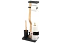 eluno freistehende WC-Garnitur 4in1 Schwarz FSC-Holz Bild 2