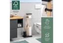 eluno freistehende WC-Garnitur 4in1 Schwarz FSC-Holz Bild 4